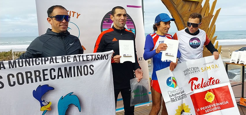 El podio de llos chicos 10k